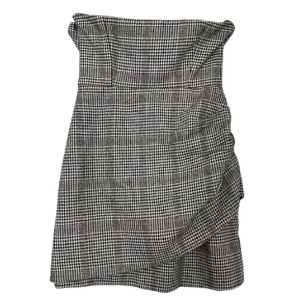 ‼️SOLD‼️HOUSE OF HARLOW NWT Gray Strapless Wool Blend Houndstooth Mini Dress - Picture 14 of 16